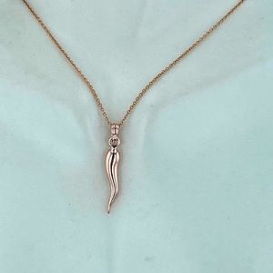 Italian Horn Gold Necklace 